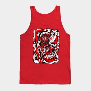 Red Wave Of Thoughts Tank Top